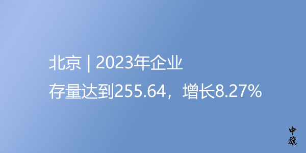 2023年北京企業存量圖