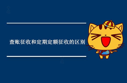 查賬征收和定期定額征收的區別