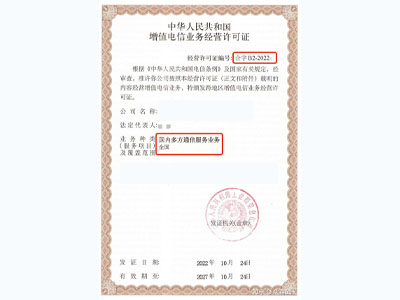 國內多方通信服務許可證