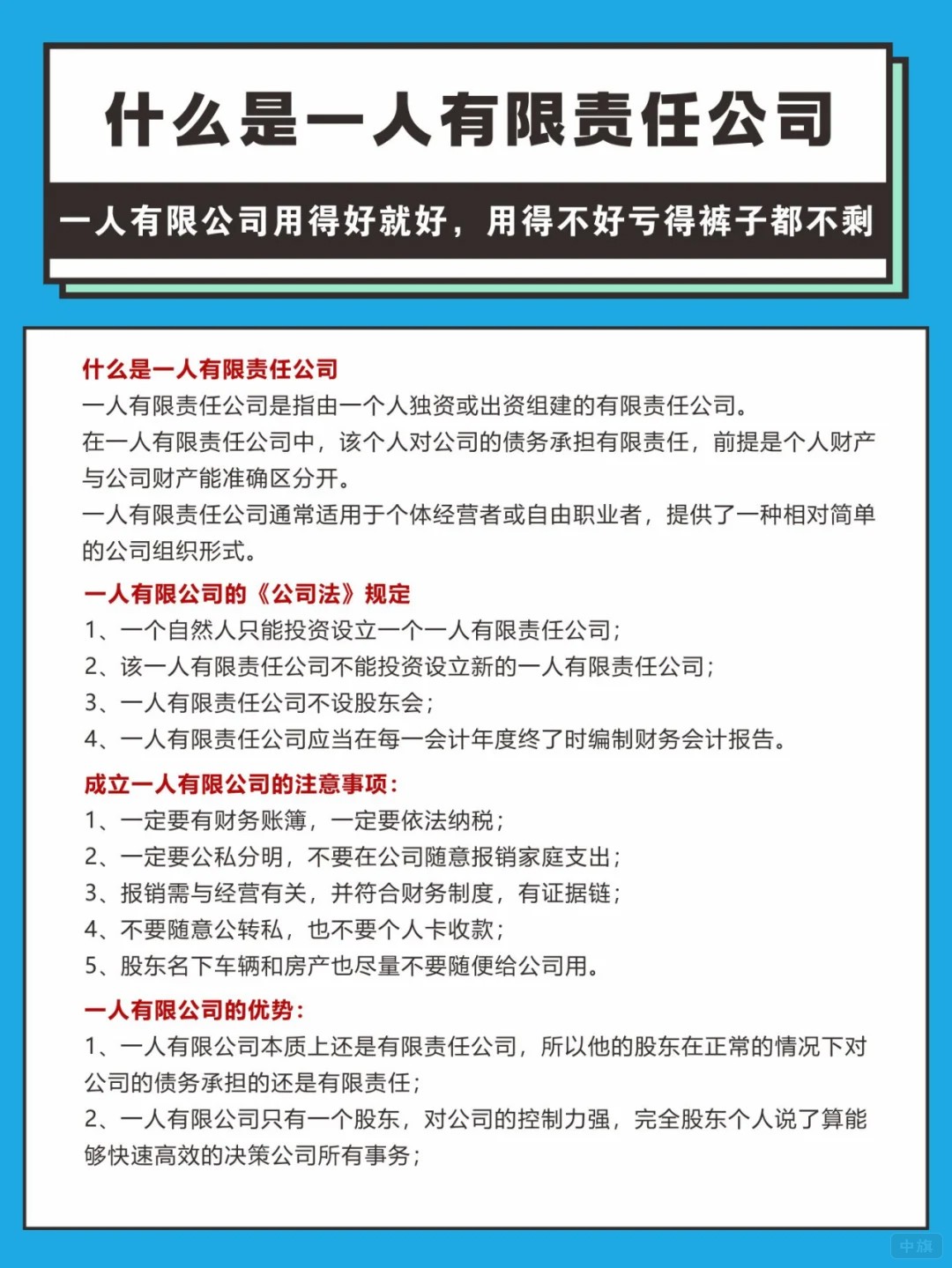 什么時一人有限責任公司？