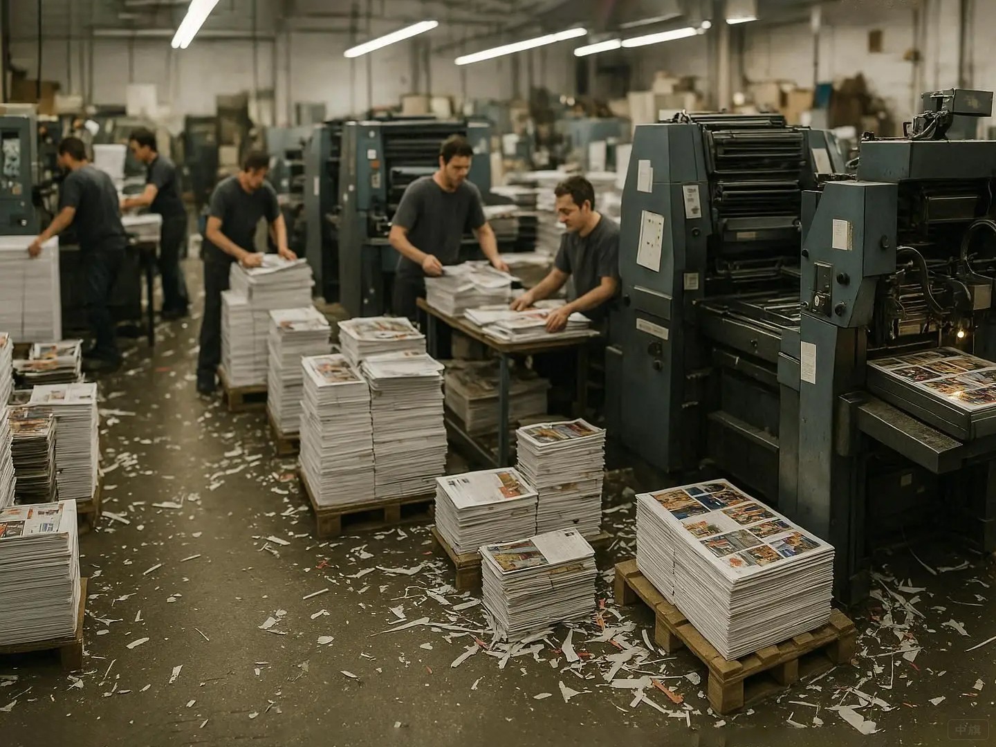 印刷車間正在忙碌的師傅們